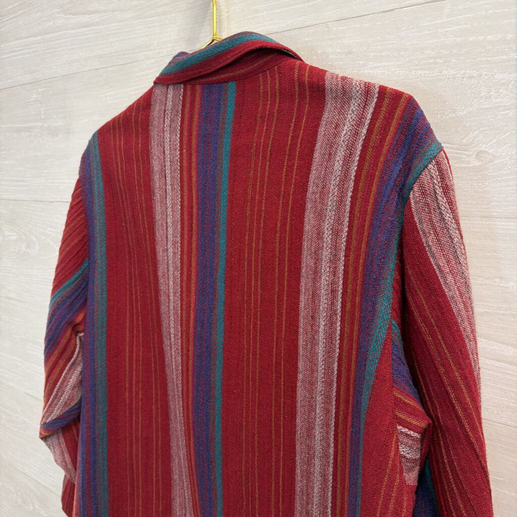 Vintage DK Gold Red/ Multi Striped Blazer Jacket 16