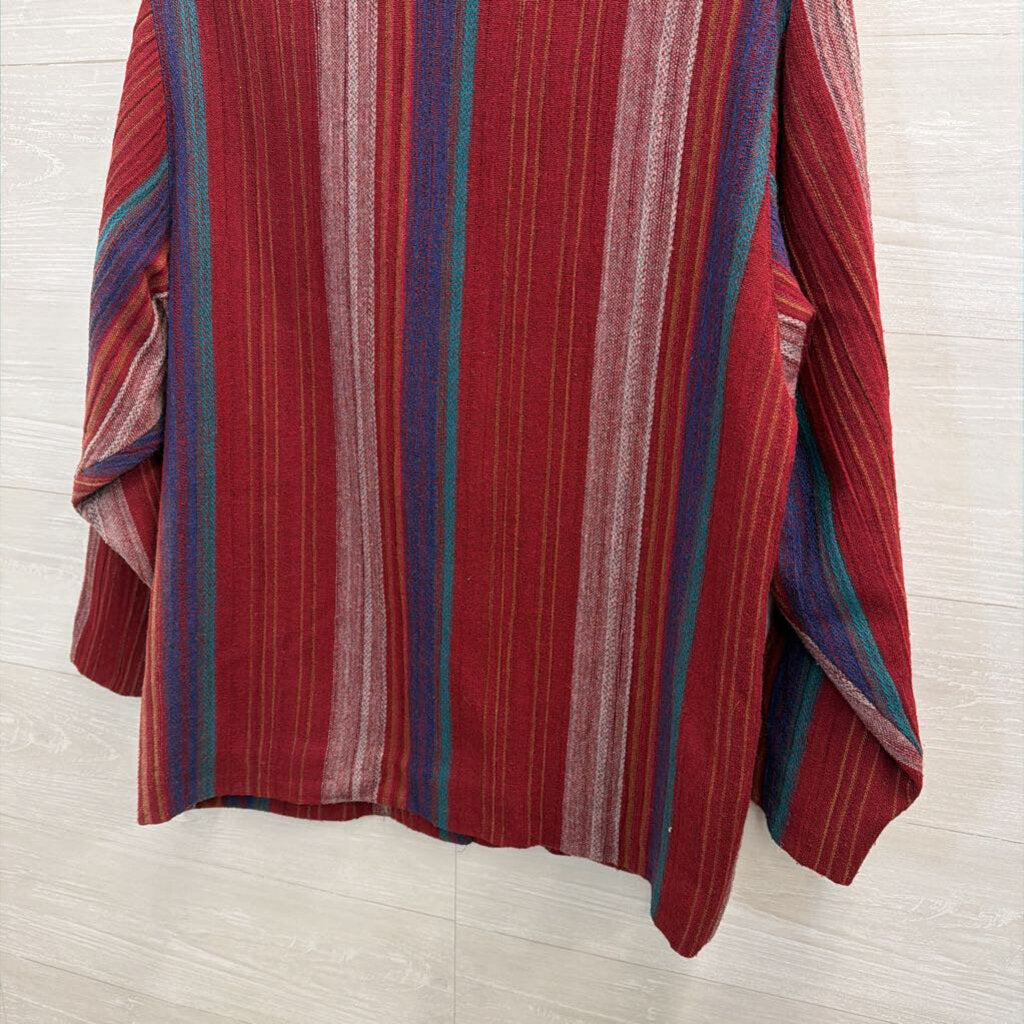 Vintage DK Gold Red/ Multi Striped Blazer Jacket 16