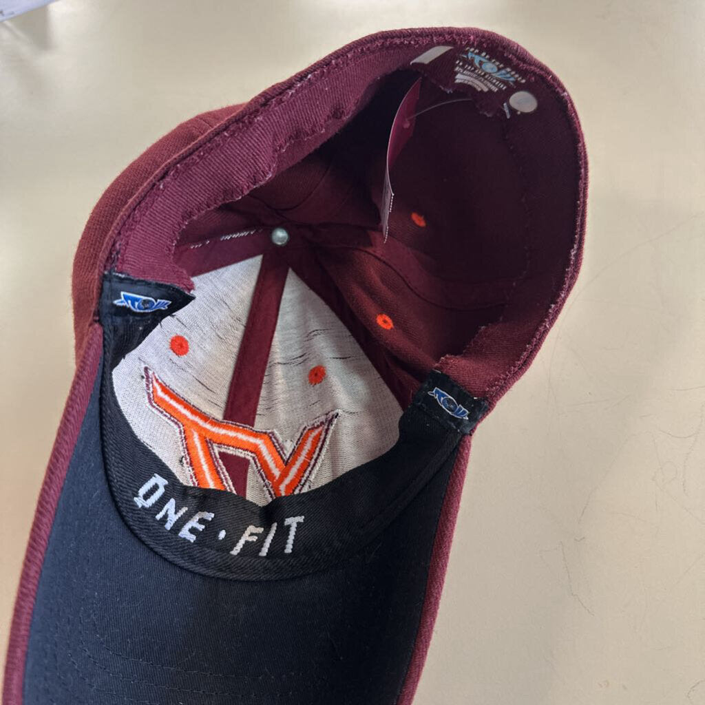 TOW Burgundy/ Orange Embroidered Virginia Tech Baseball Hat Medium