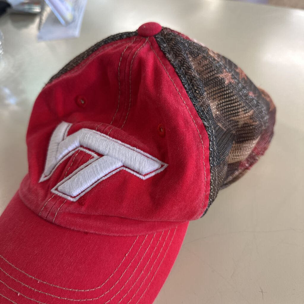 TOW Red/ Camo Embroidred Virginia Tech Baseball Hat One Size