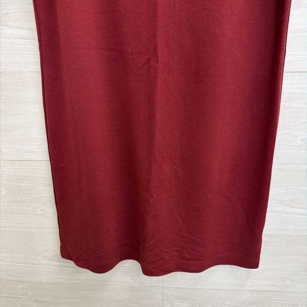 Draper James Burgundy Lace Short Sleeve Shift Dress Small