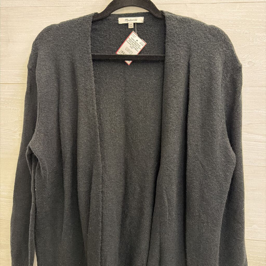 Madewell Black Soft Knit Open Front Sweater XXS