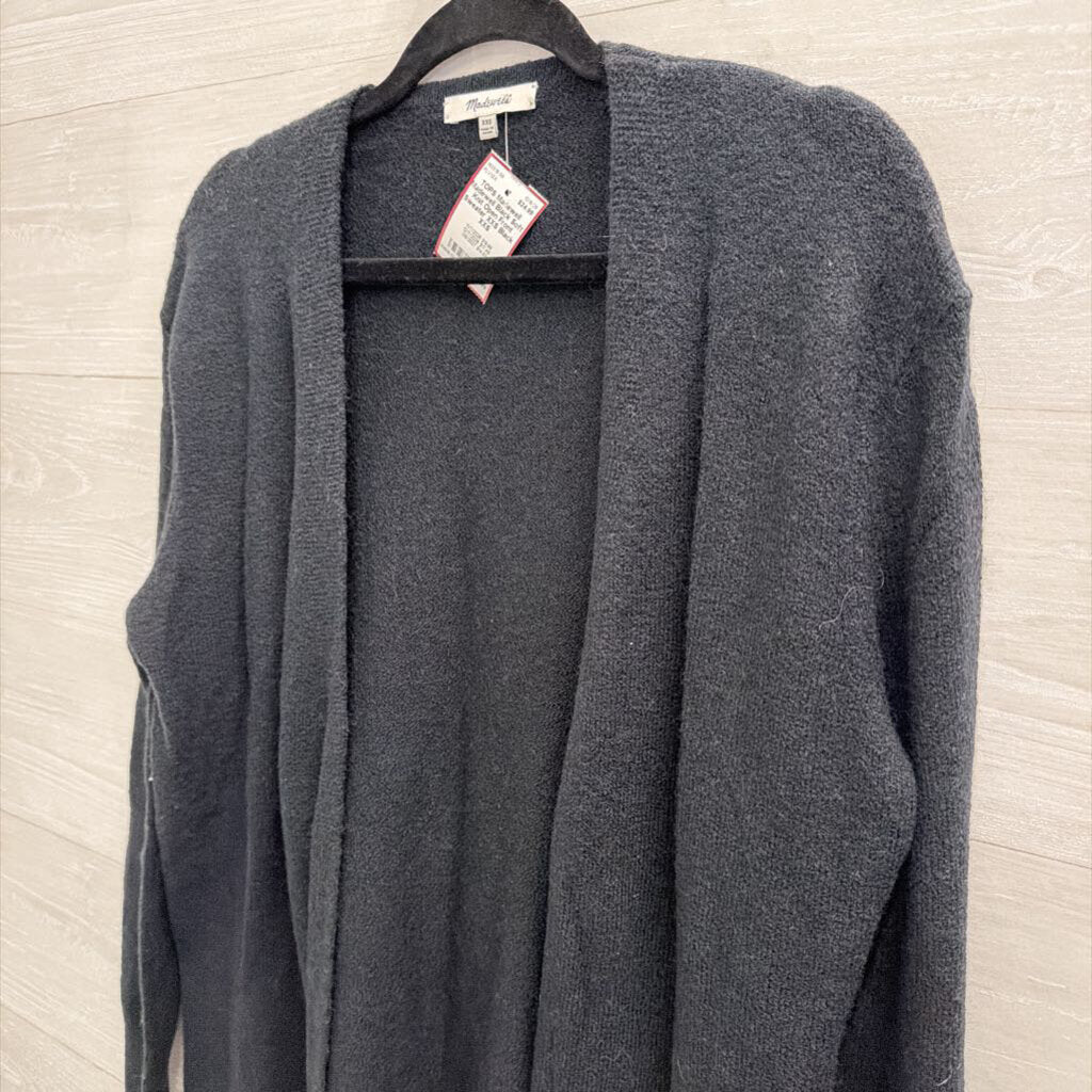 Madewell Black Soft Knit Open Front Sweater XXS
