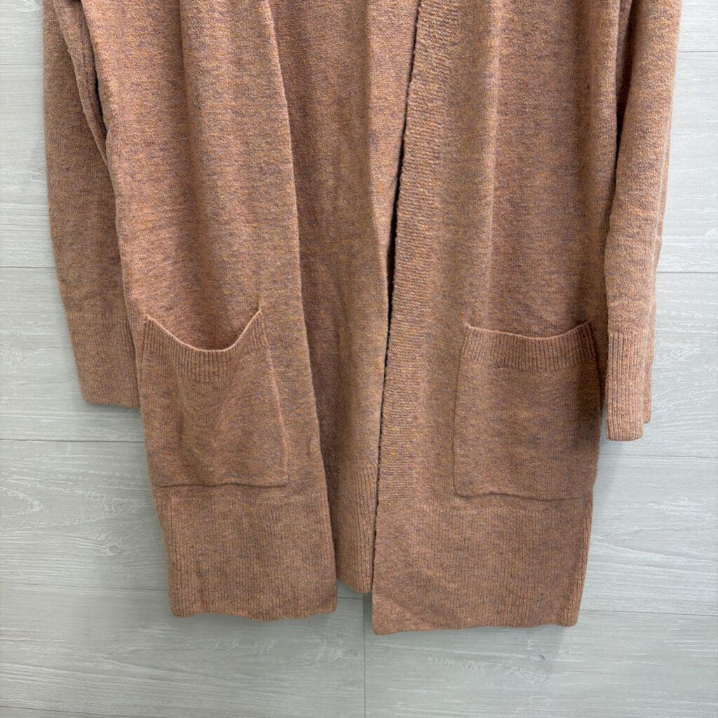 Madewell Brown Soft Knit Open Front Sweater XXS