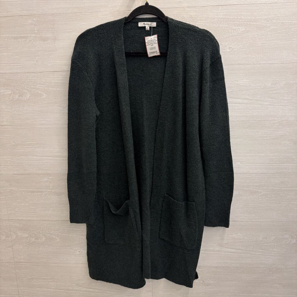 Madewell Green Soft Knit Open Front Sweater XXS