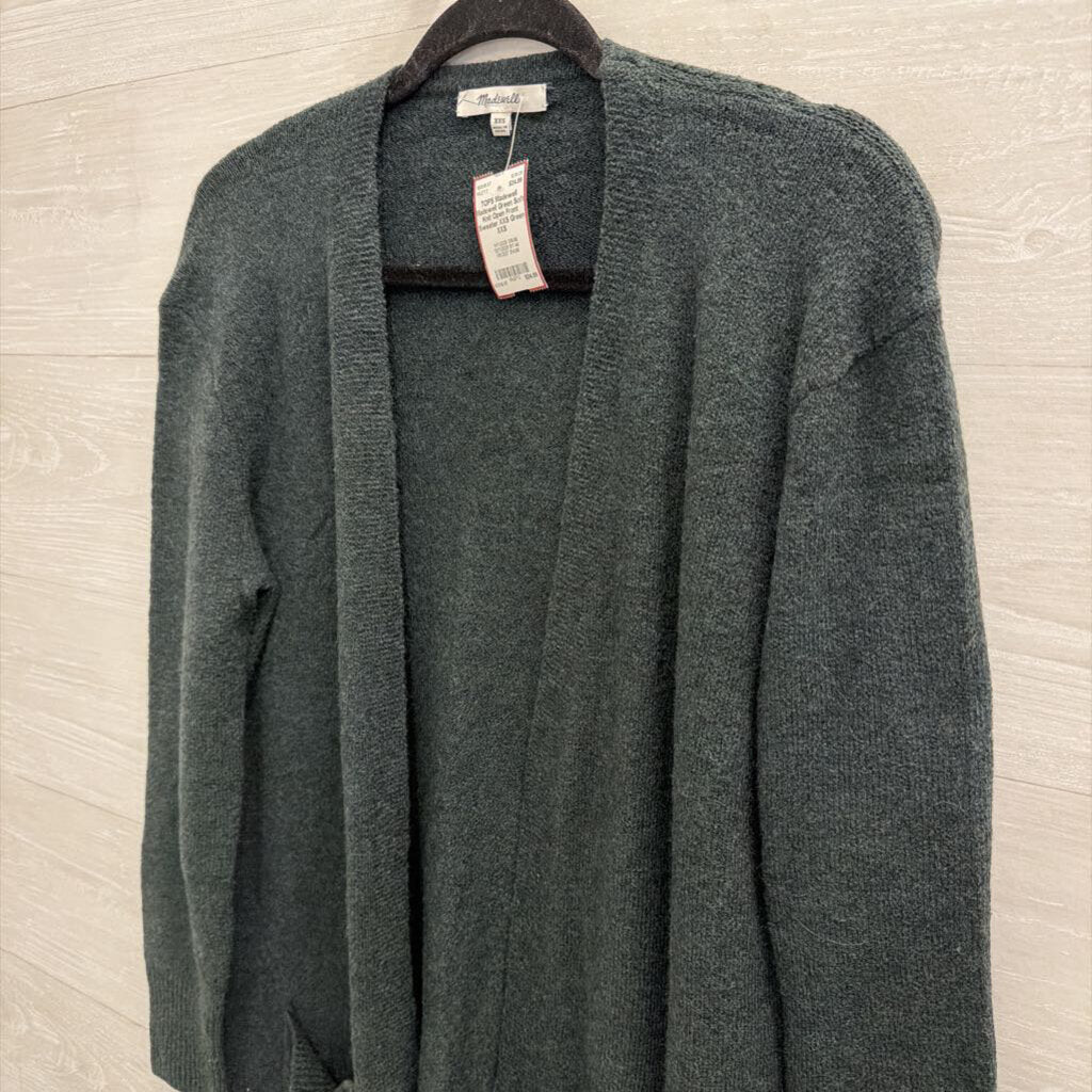 Madewell Green Soft Knit Open Front Sweater XXS