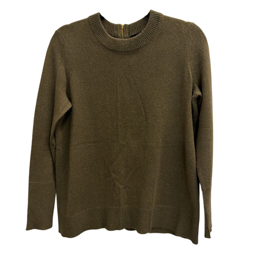 J Crew Green Italian Cashmere Crewneck Sweater Top Extra Small