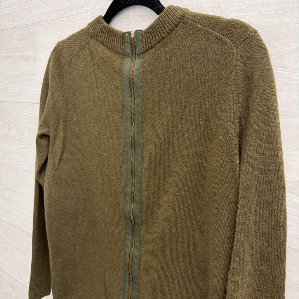 J Crew Green Italian Cashmere Crewneck Sweater Top Extra Small