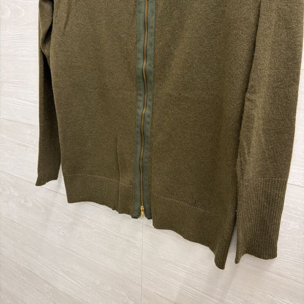 J Crew Green Italian Cashmere Crewneck Sweater Top Extra Small