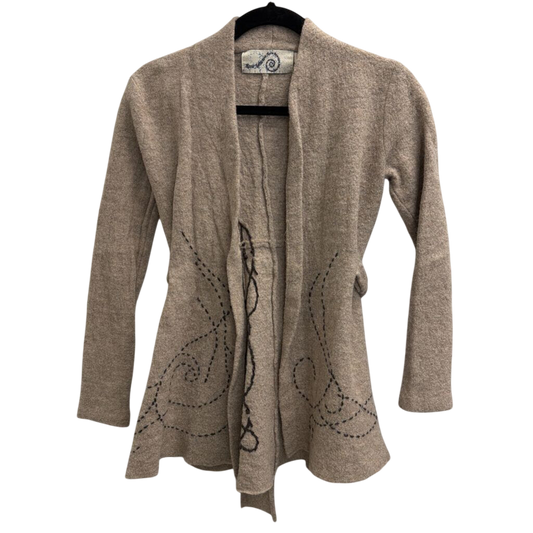 Anthropologie Beige 100% Wool Stitched Accent Jacket Extra Small