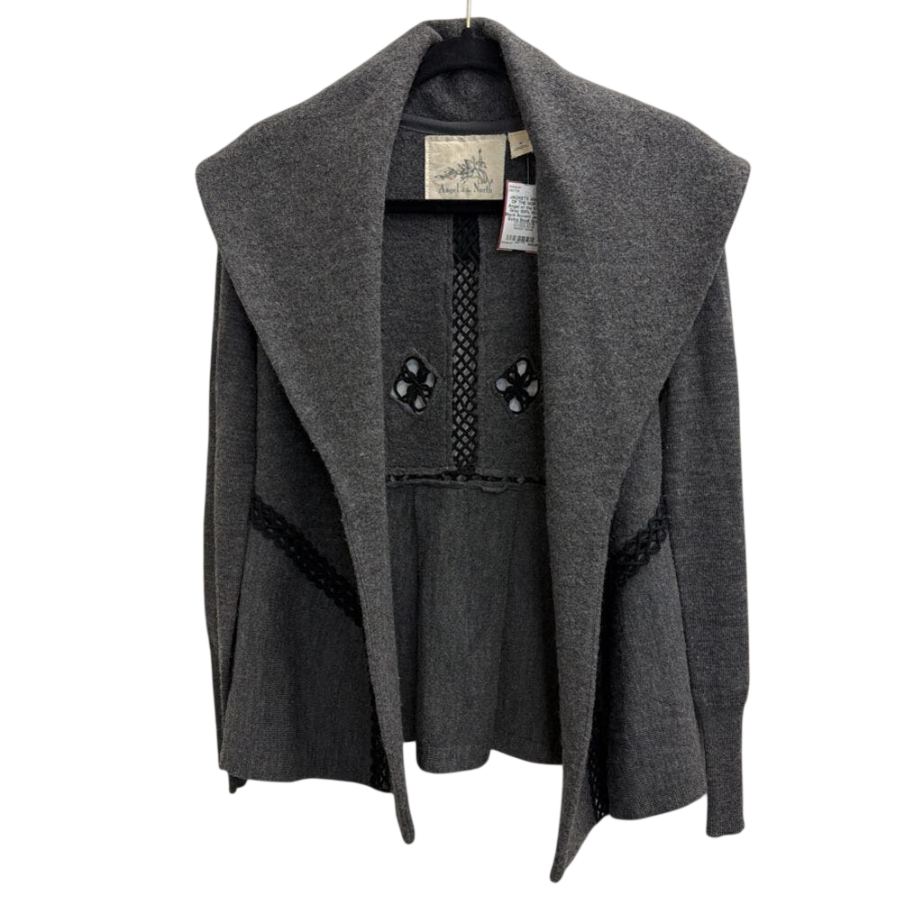 Angel of the North Grey 100% Wool Black Accent Jacket Extra Small