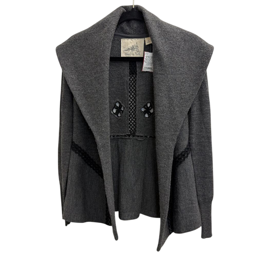 Angel of the North Grey 100% Wool Black Accent Jacket Extra Small