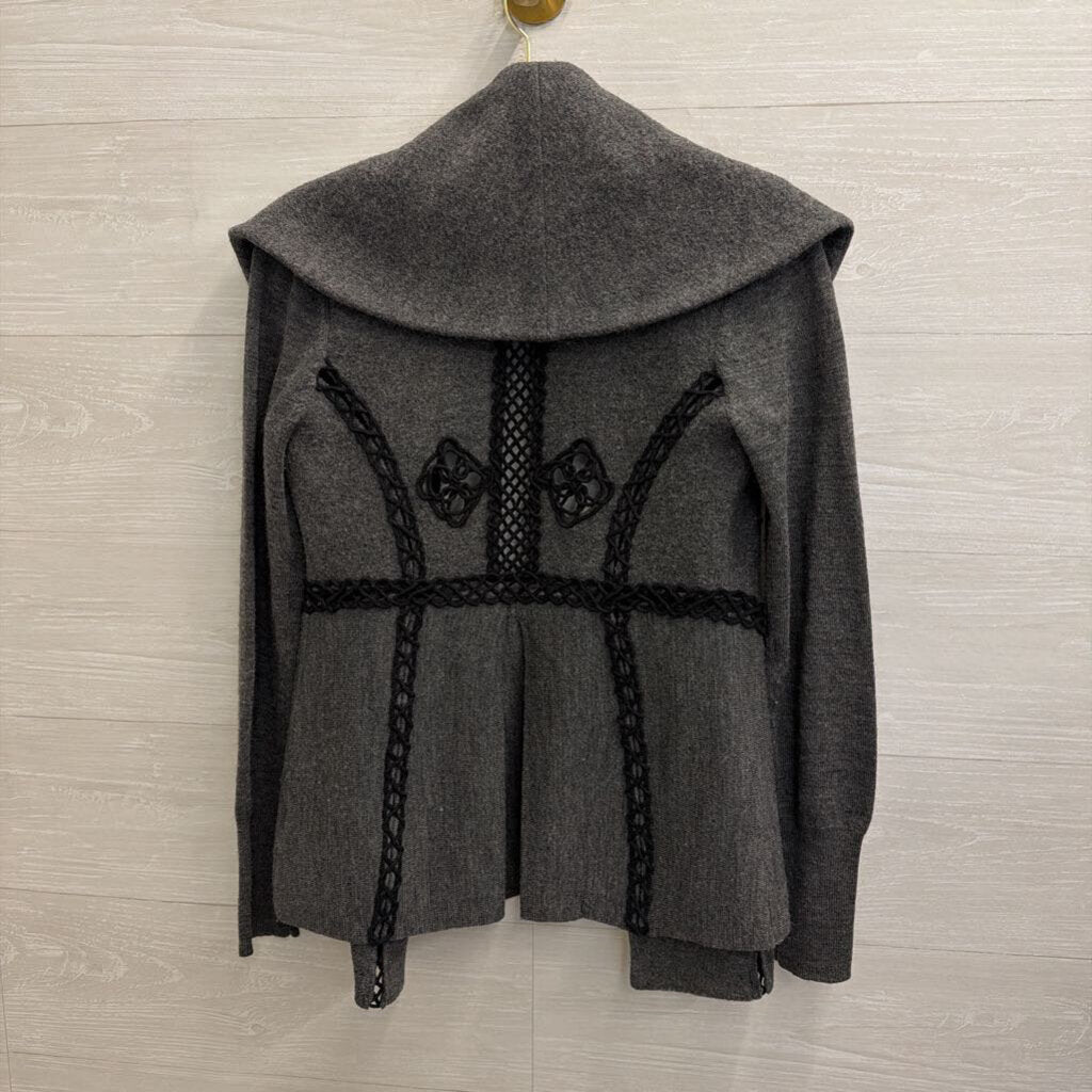 Angel of the North Grey 100% Wool Black Accent Jacket Extra Small