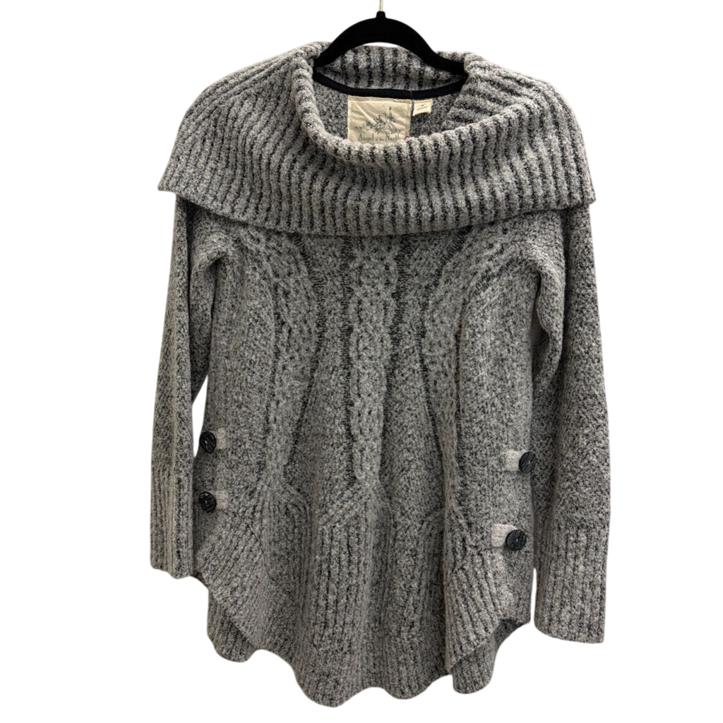 Angel of the North Grey Knit Turtleneck Sweater Extra Small