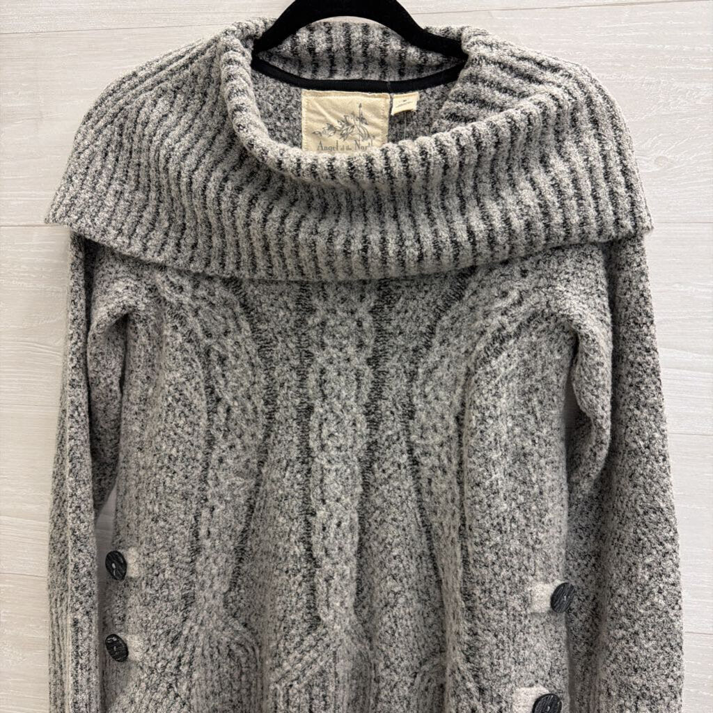 Angel of the North Grey Knit Turtleneck Sweater Extra Small