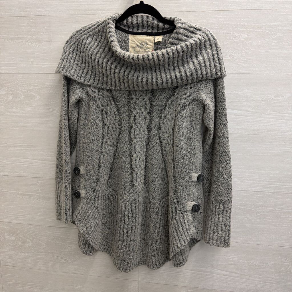Angel of the North Grey Knit Turtleneck Sweater Extra Small