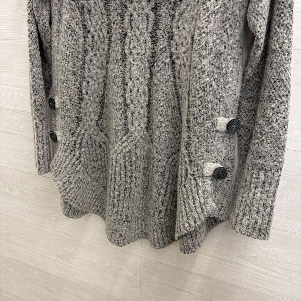 Angel of the North Grey Knit Turtleneck Sweater Extra Small