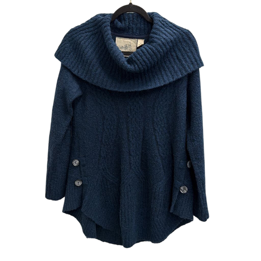 Angel of the North Blue Knit Turtleneck Sweater Extra Small