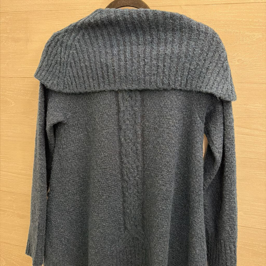 Angel of the North Blue Knit Turtleneck Sweater Extra Small