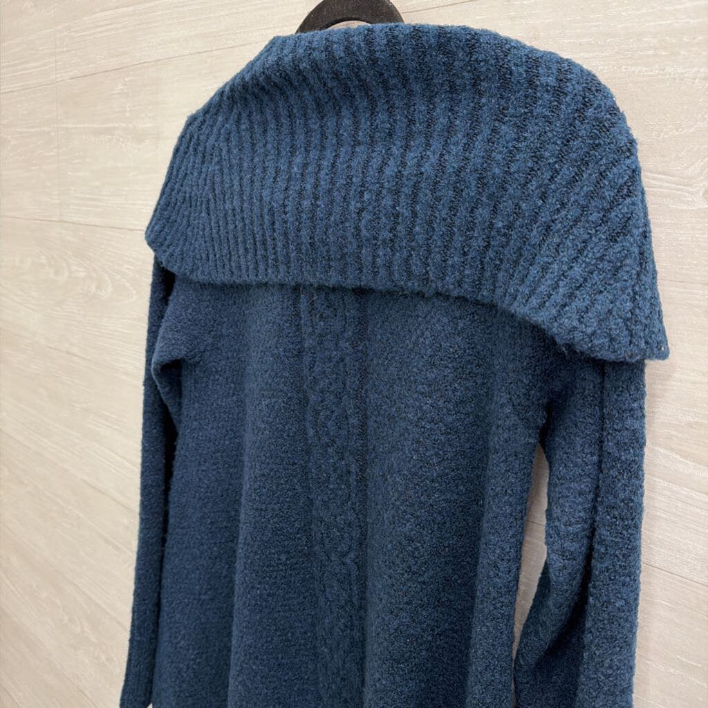 Angel of the North Blue Knit Turtleneck Sweater Extra Small