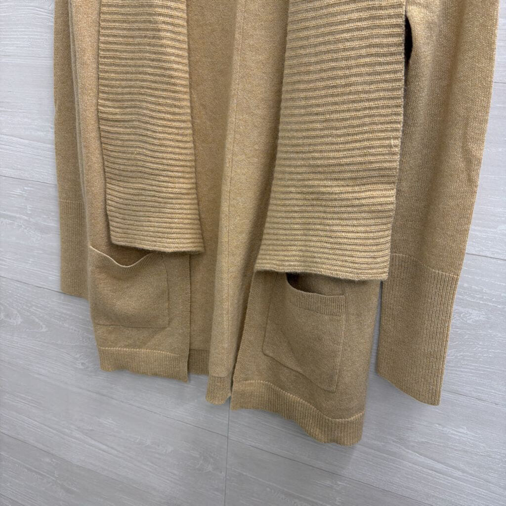 Lilly Pulitzer Gold Knit Open Front Cardigan Sweater Extra Small