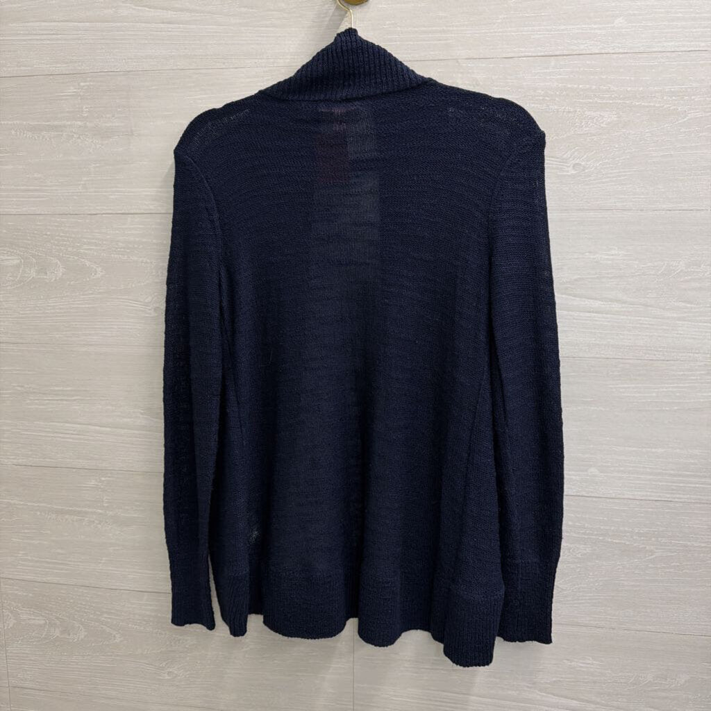 Lilly Pulitzer Navy Knit Open Front Cardigan Sweater Extra Small