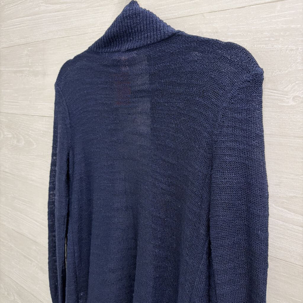 Lilly Pulitzer Navy Knit Open Front Cardigan Sweater Extra Small