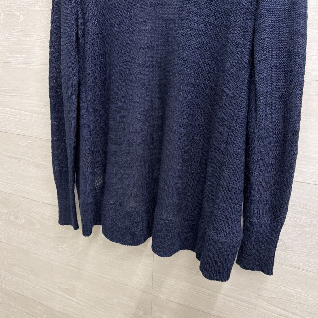 Lilly Pulitzer Navy Knit Open Front Cardigan Sweater Extra Small