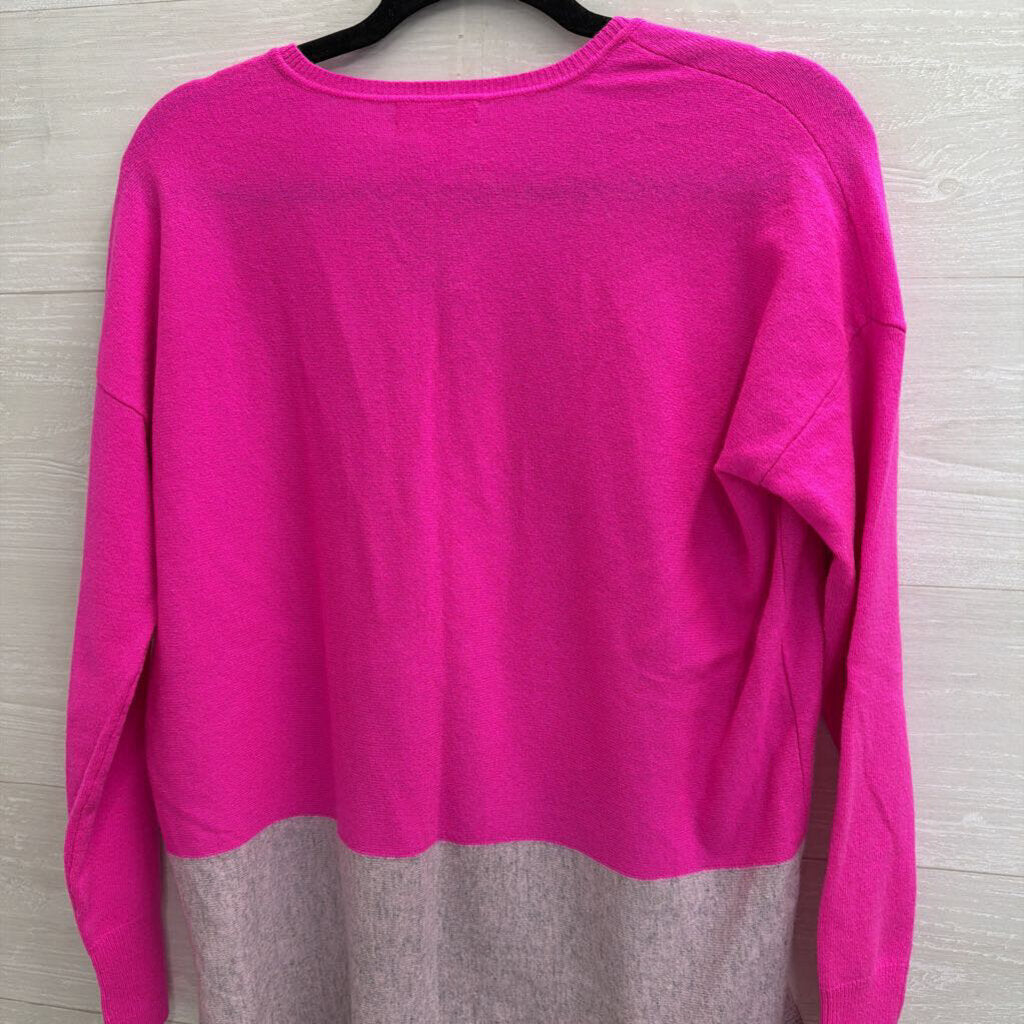Lilly Pulitzer Pink/ Grey Fringe Hem Sweater Top XXS/ XS