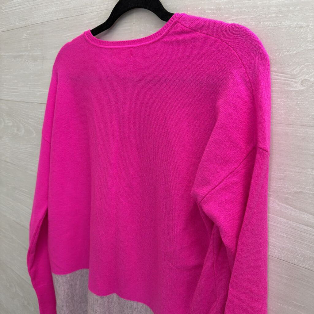 Lilly Pulitzer Pink/ Grey Fringe Hem Sweater Top XXS/ XS