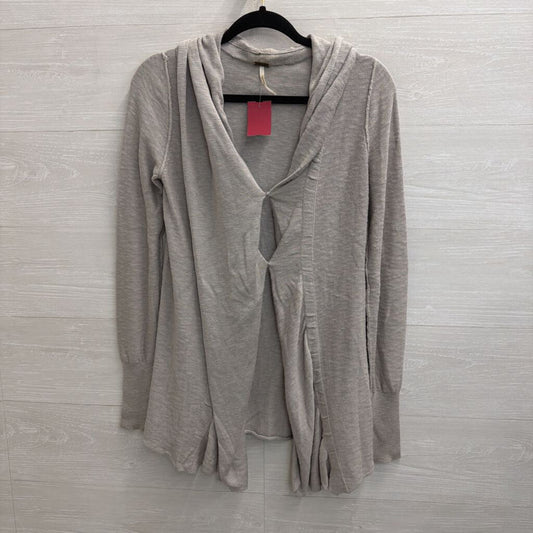 Free People Grey Knit Long Sleeve Snap Button Top Extra Small