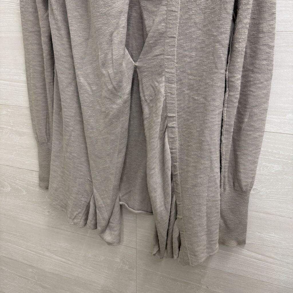 Free People Grey Knit Long Sleeve Snap Button Top Extra Small