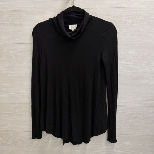 Deletta Black Long Sleeve Turtleneck Top Extra Small