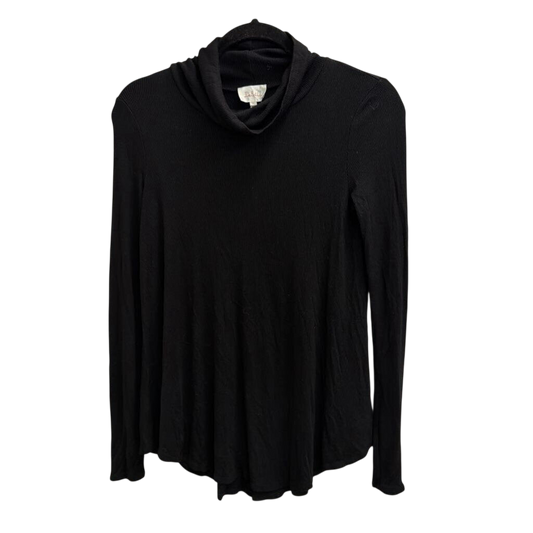 Deletta Black Long Sleeve Turtleneck Top Extra Small