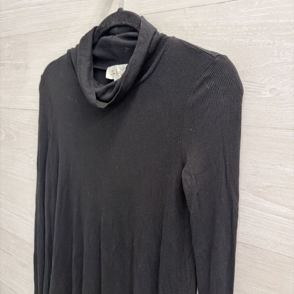 Deletta Black Long Sleeve Turtleneck Top Extra Small