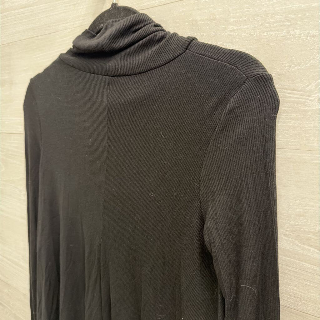 Deletta Black Long Sleeve Turtleneck Top Extra Small