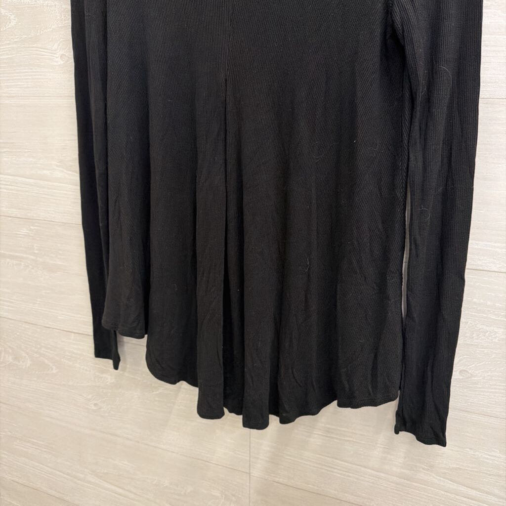 Deletta Black Long Sleeve Turtleneck Top Extra Small