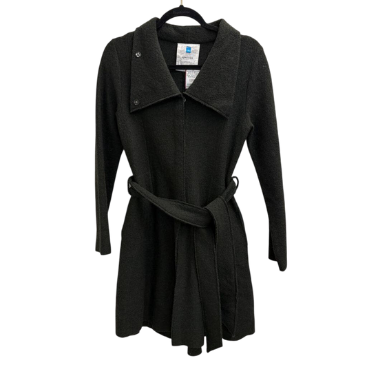 Sparrow Green 100% Wool Long Tie Waist Jacket Extra Small