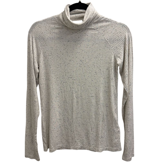 Varley White/ Black Speckled Long Sleeve Turtleneck Top Extra Small