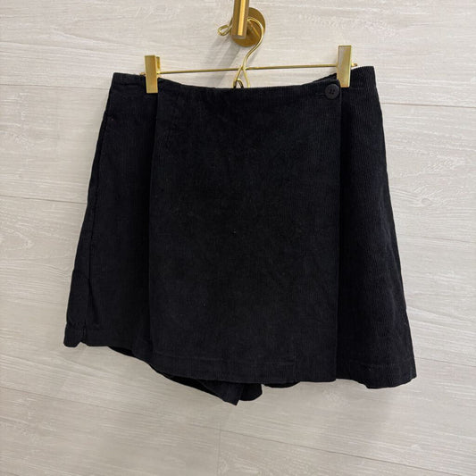 Vintage Westport Black Corduroy Wrap Skort 10