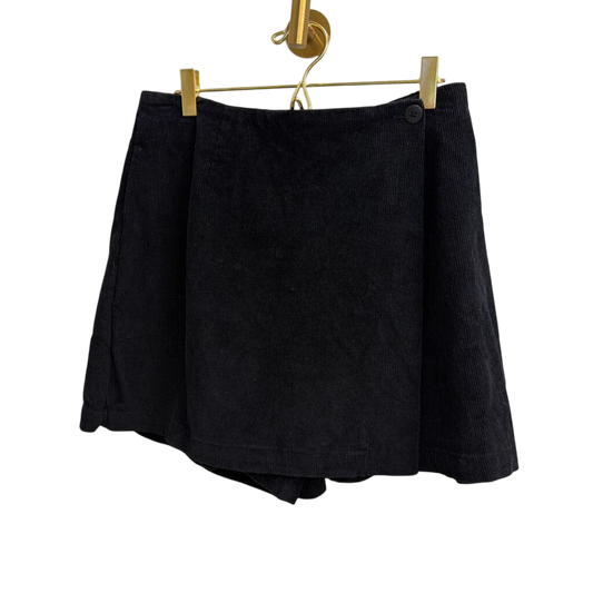 Vintage Westport Black Corduroy Wrap Skort 10
