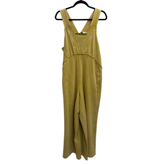 Easel Yellow Wide Leg Jumpsuit Large