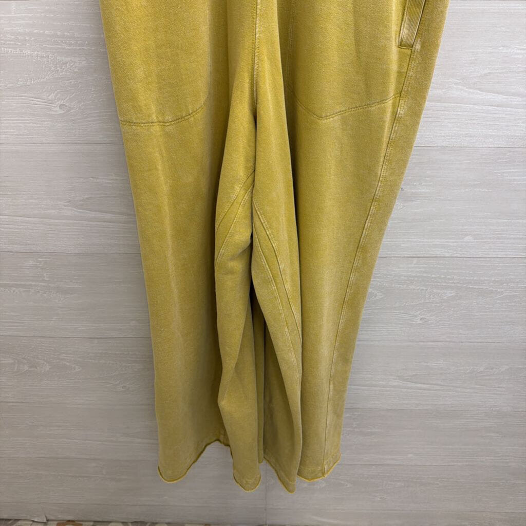 Easel Yellow Wide Leg Jumpsuit Large