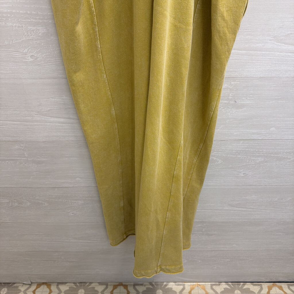 Easel Yellow Wide Leg Jumpsuit Large