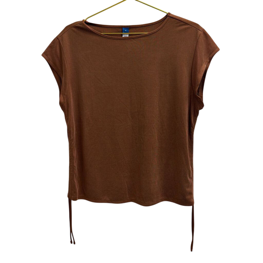 Brown Short Sleeve Top Extra Large