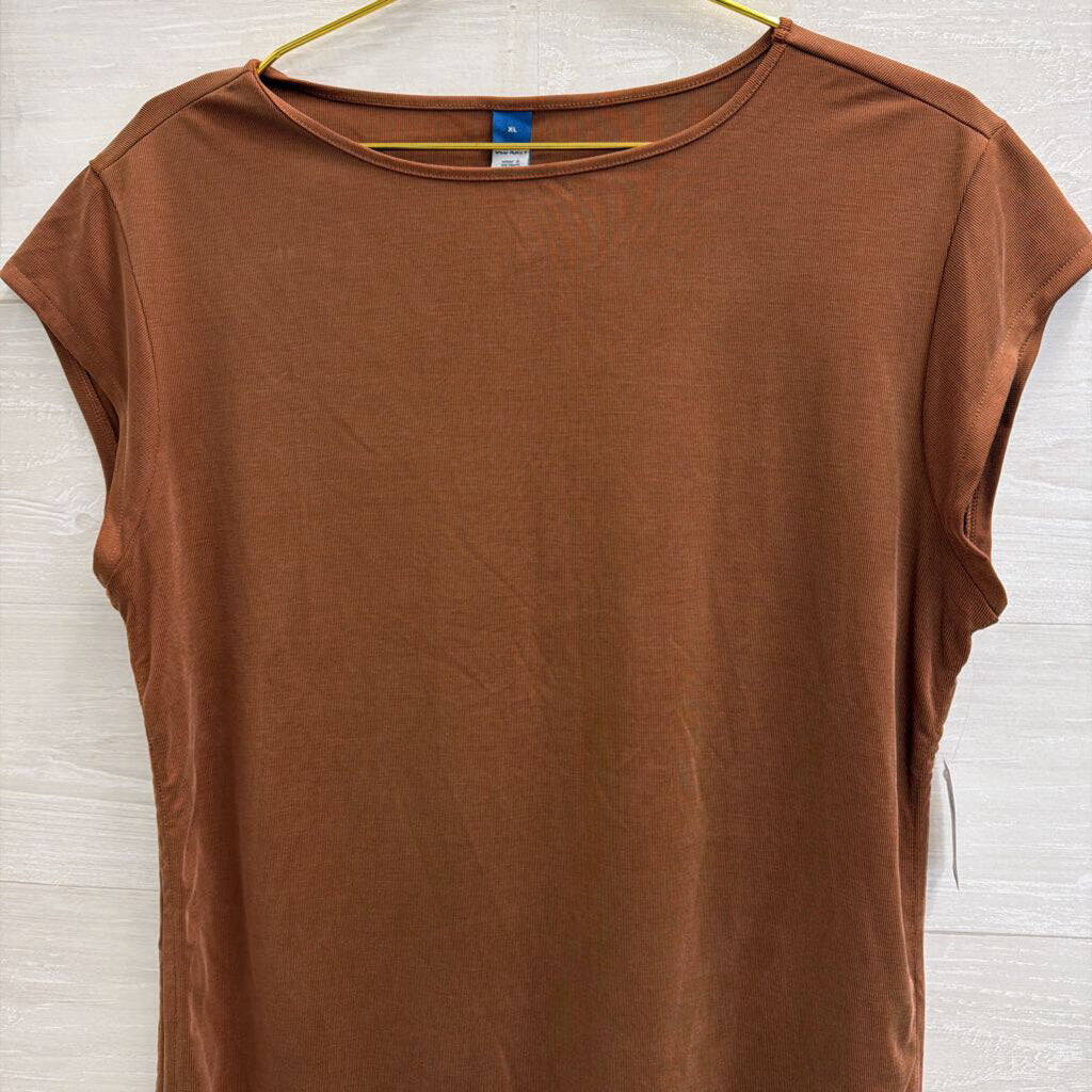 Brown Short Sleeve Top Extra Large