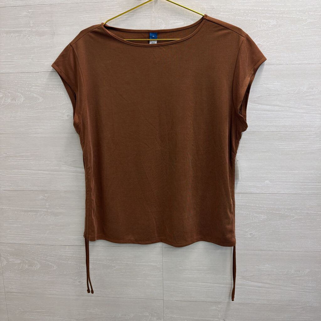 Brown Short Sleeve Top Extra Large