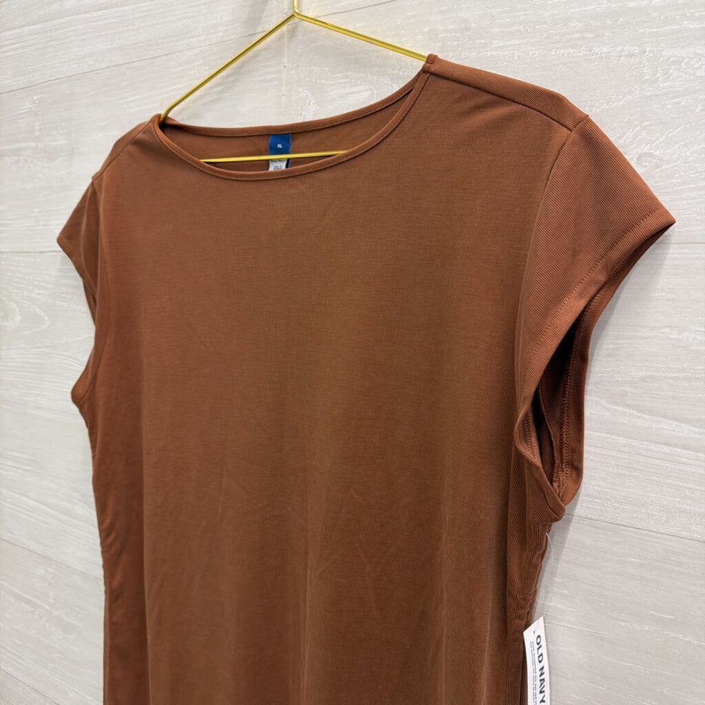 Brown Short Sleeve Top Extra Large