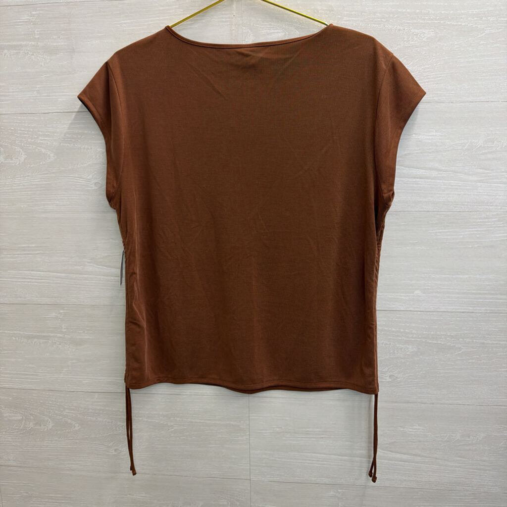 Brown Short Sleeve Top Extra Large