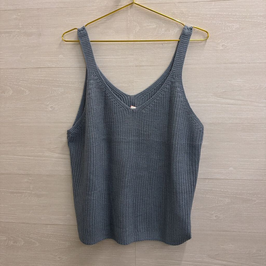 Blue Knit Tank Top Extra Large